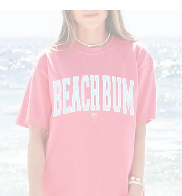 Beachbum Beach Bum tShirt Palm Tree Summer T Shirt Beach Tee Ocean Oversized Tshirt Vacation