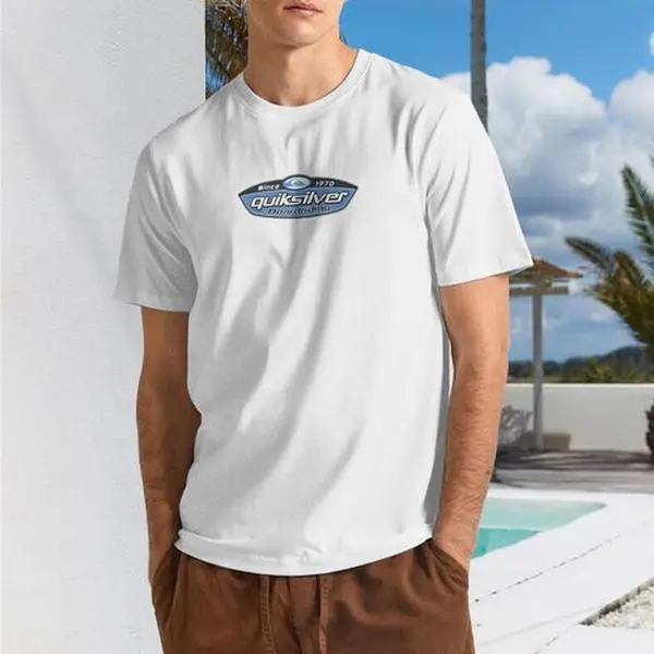 Men's Retro 90s Graphic T-Shirt - Classic Comfy Crewneck Tee in Soft Cotton with a Relaxed Fit for Skate & Surf, Shortsleeve, Menswear, Casual, Breathable, Fabric