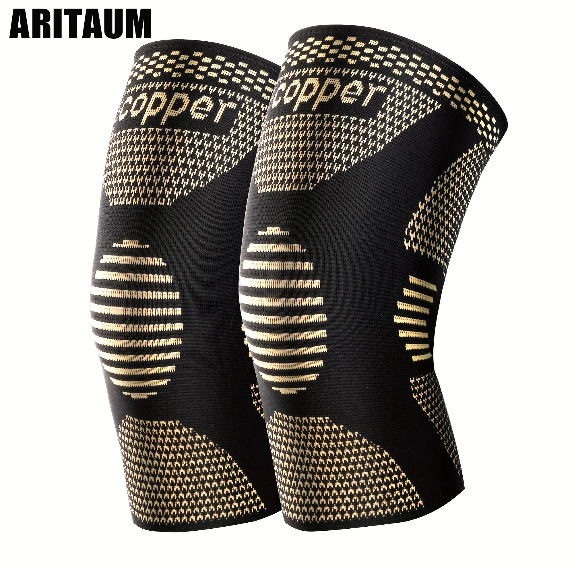 ARITAUM Copper Compression Knee Brace for Women & Men - 2 Pack Knee Brace for Women Running Knee Protection, Knee Support Compression Sleeve, Workout Sports Knee Braces sport knee protector sport protective gear breathable knee brace
