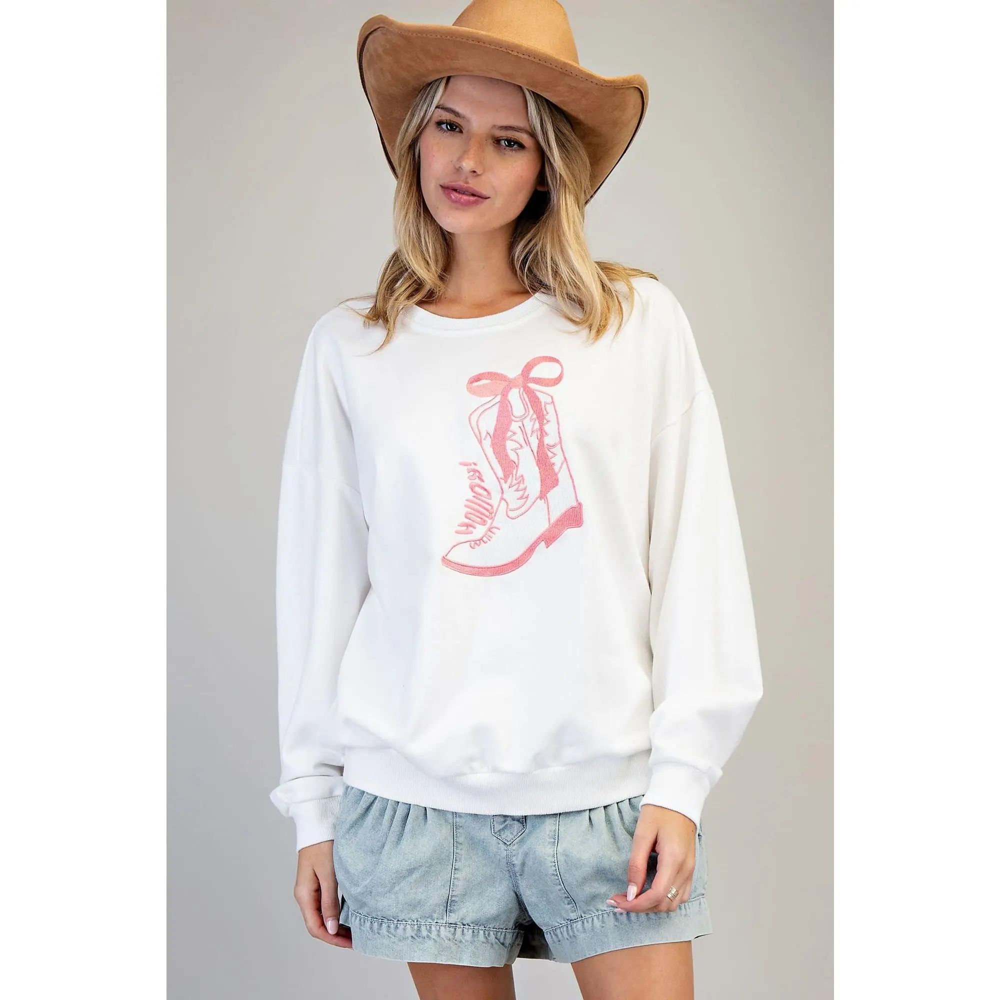 Sweet Rodeo Bow Sweatshirt