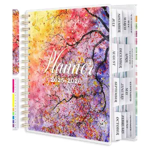Planner 2025-2026, Large 18 Months Academic Daily Weekly Monthly Planner Yearly Agenda July. 2025–Dec. 2026, 7.9" x 9.8", Page Tabs, Separator Page, Pocket Folder, Bookmark, Stickers, Sticky Note Set