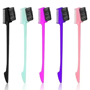 PC Edge Control Brush Hair Styling Comb Set Teasing Rat Tail Brush for Edge&Back Brushing, Combing, Slicking Hair for Women Edge Brush Double Sided Edge Comb for All Hair Styles(edge control brush-1pc)