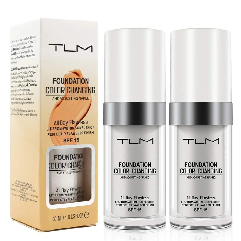 TLM Colour Changing Foundation, 2Pack Flawless Color Changing ...