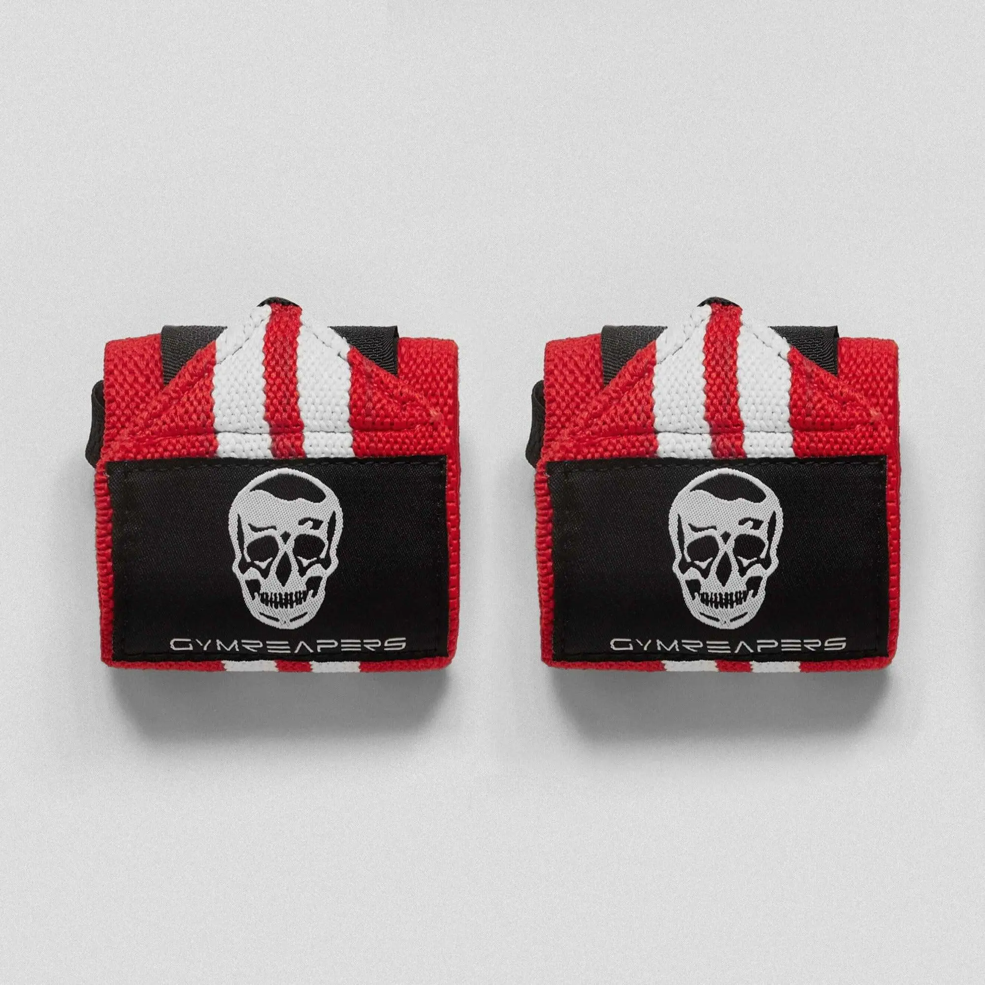 Wrist Wraps - 18" Weightlifting Wrist Support - Red/White Wrist Wraps - 18" Weightlifting Wrist Support - Red/White