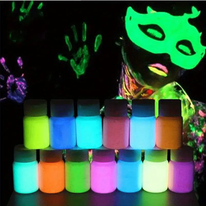 1pc Glow in The Dark Paint Self-Luminous Phosphorescent Glowing Paints Diy Wall Body Painting Luminous Paint Fluorescent Paint Diy Painting Supplies Art Supplies