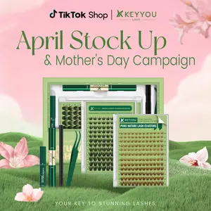 KEYYOU Natural Lash Clusters  Wispy D Curl EyeLash Extension Kit Waterproof Long-Lasting Lash Extension  Easy DIY At Home Tiktok April Stock Up & Mother's Day Campaign #Summervibes