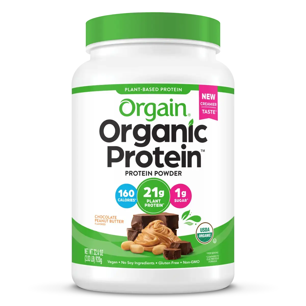 Organic Protein™ Plant Based Protein Powder - Chocolate Peanut Butter Organic Protein™ Plant Based Protein Powder - Chocolate Peanut Butter