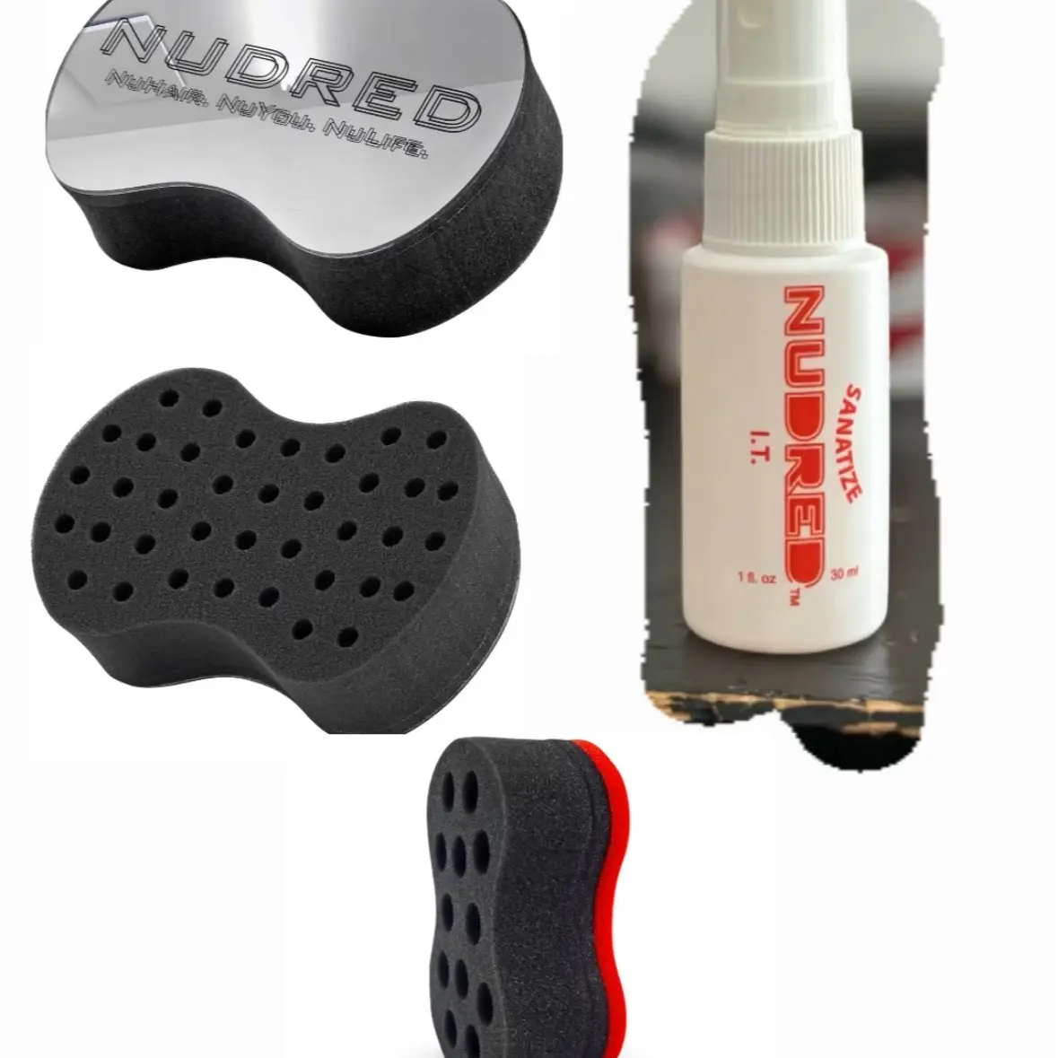 NuDred Mirror & Portable Sponge Kit (Short afro - Freeform Dreads)