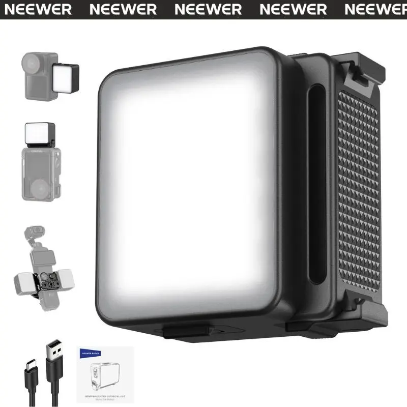 NEEWER M20 Magnetic Mini Light for DJI Osmo Action 3/4/5 Pro – IPX5 Waterproof Portable LED Video Light with Built-in Rechargeable Battery, Adjustable Brightness for Vlogging, Action Camera & Outdoor Shooting tiktokshopbacktoschool