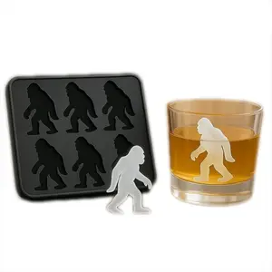 Bigfoot Ice Mold, Big foot ice cube molds, Bigfoot ice mold, Silicone molds, Silicone freezer molds, Sasquatch, 2026 New Sasquatch Shape Silicone Ice Cube Molds DIY Ice Sculpture Reusable Freezer Mold, Upgrade 6 Cavity Sasquatch Shape Silicone Ice