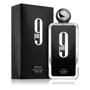 Afnan 9 Pm Eau De Parfum Spray 3.4FL.OZ For Men Fragrance Pack Perfume Apple Blend Scent Aroma Cosmetic Vanilla Scented Cologne para hombre 9pm