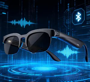 SummerWins Smart Glasses with Bluetooth 6.0 Wireless Headphones Dual Microphones UV Protection 5-Hour Battery Fast Type-C Charging Wearable Mics Chargeable Glasses