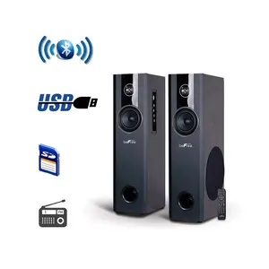 beFree Sound 2.1 Channel Home Theater Bluetooth Powered Double Tower Speakers Audio Radio Sd Smartphone