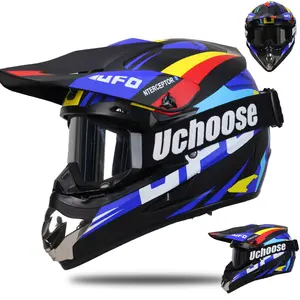 Off-Road Motorcycle Helmet, Mountain Rally Helmet, Lightweight Detachable Visor, Small Body, Includes Windshield Goggles