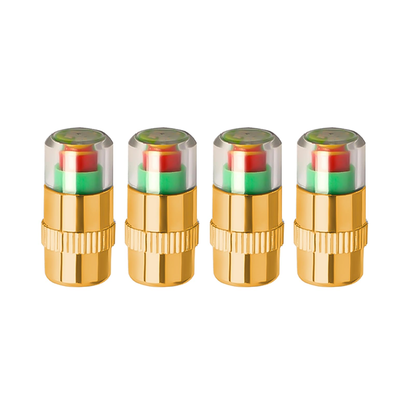 4pcs Tire Pressure Monitoring Caps Copper Core Sensor Indicator for Car Low Pressure Detection Alerts Hardware Industrial Detector