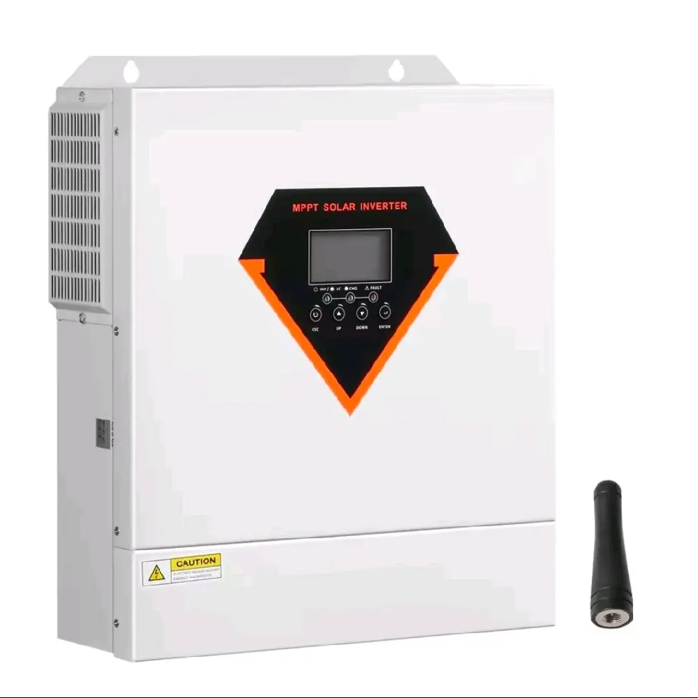Hybrid Solar Inverter 6000W 24V DC to Single-Phase 220/230V AC, Built-in 100A MPPT Solar Controller for Off-Grid