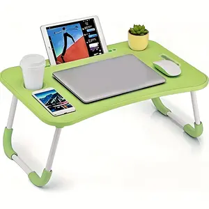 Multifunctional Laptop Bed Table with Cup Holder And Drawer Portable Foldable Bed Tray for Laptop Breakfast In Bed Reading And Writing On Sofa Couch Laptop Desk On Bed