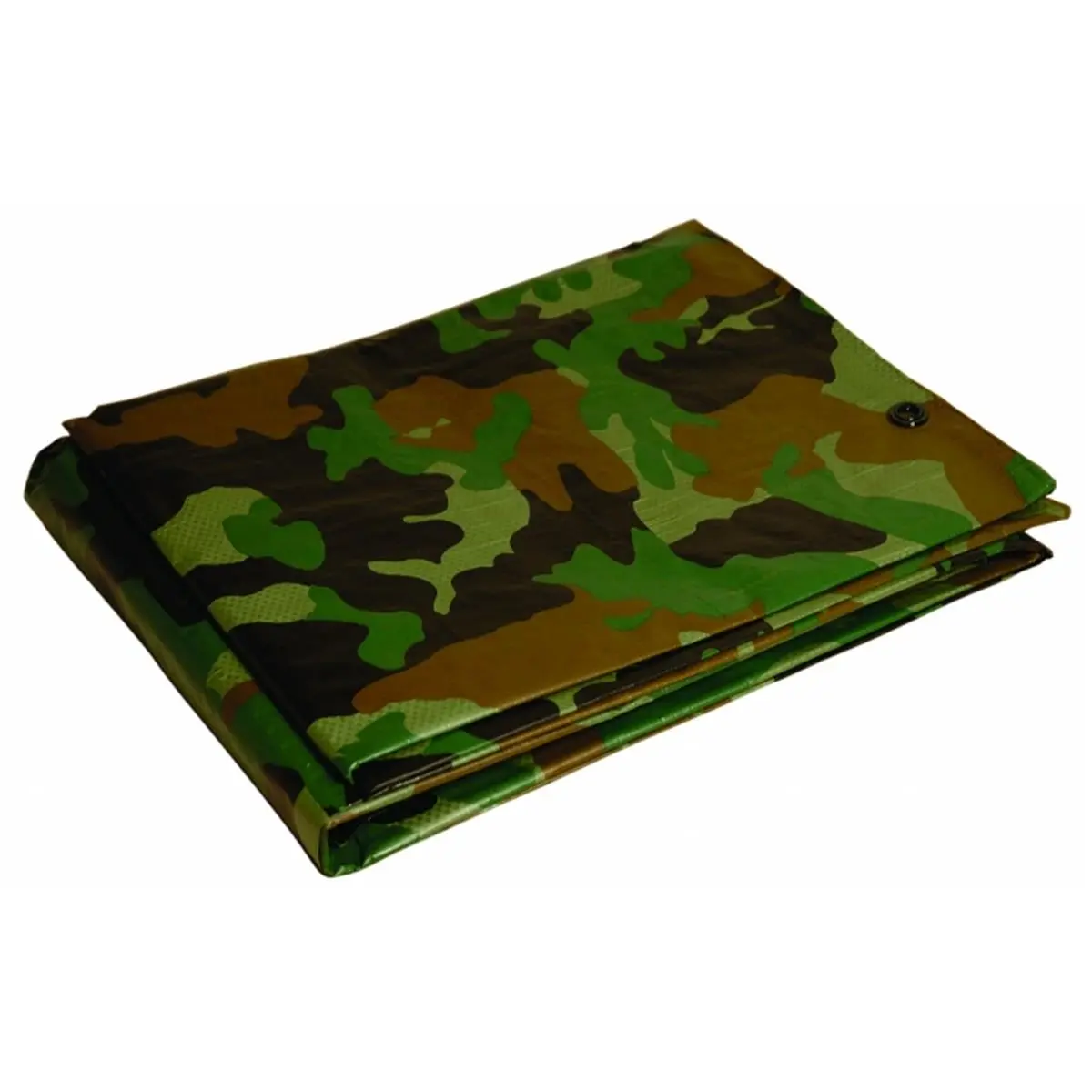 212 MAIN Large 10x12 ft Camouflage Green Outdoor Tarp with Reinforced Edges, Grommet Holes, Rope Hemmed, Model 41012
