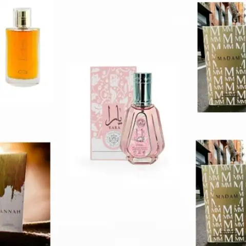 5 pack bundle of Al rehab choco musk 50ml, yara 50ml, jannah 25ml, 2 madam 25ml
