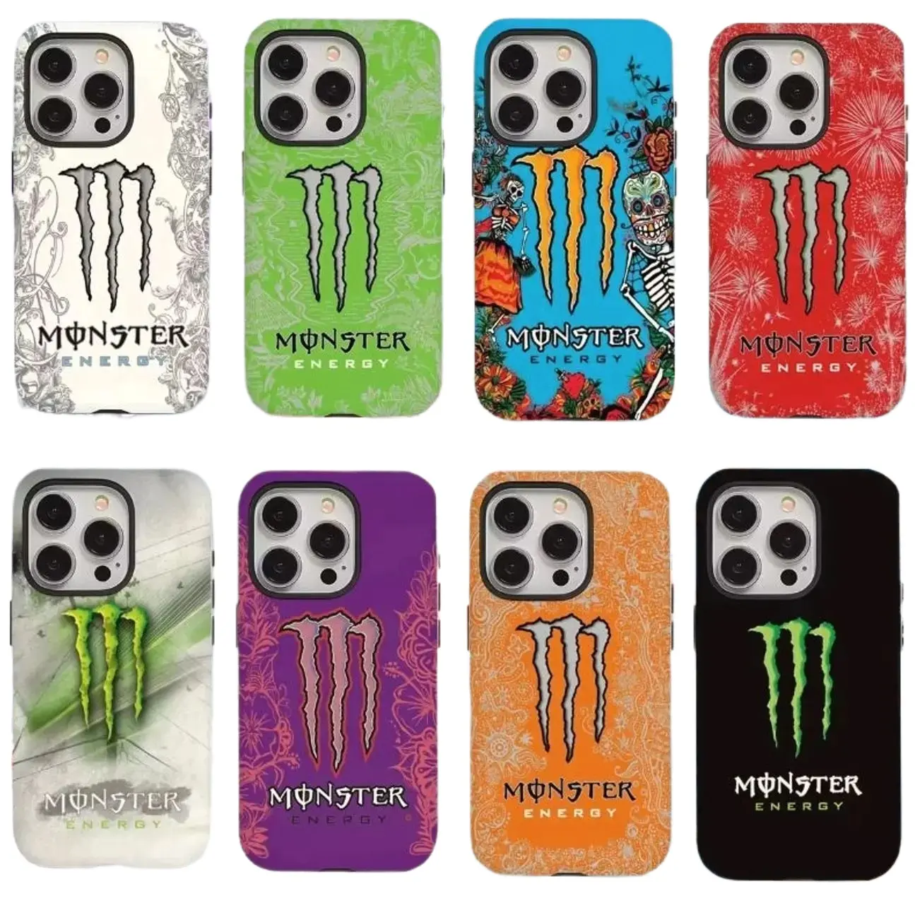 Monster Energy Street Art Smartphone Casing - Rugged, Shockproof Protective Case for iPhone 17/16/15/14/13/12/11 Pro Max/Plus, Samsung Galaxy S23FE/22/23/24/25 Handheld Cellphone Devices - Gift for Energy Drink Lovers
