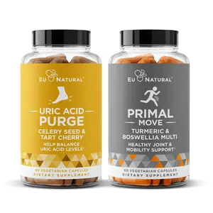 Eu Natural Maximum Mobility Bundle - Uric Acid Purge & Primal Move - Advanced Joint Support Bundle with Tart Cherry, Celery Seed, Turmeric, Boswellia & Multivitamin