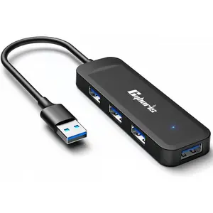 USB 3.0 Hub, 4 Port USB Hub Splitter USB Expander Compatible with MacBook Air,  Pro, iMac, Surface Pro, Laptop, PS4, XPS, , Flash Drive, HDD, Keyborad,