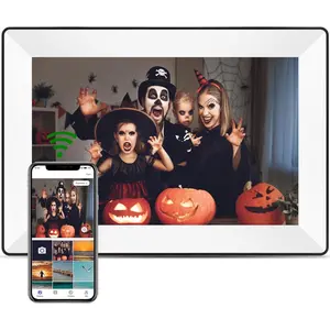 10.1 Inch Digital Picture Frame WiFi Smart Digital Photo Frame 16GB Free Storage 1280 * 800 IPS HD Touch Screen Picture Frame Share Photos/Videos Instantly via Uhale App from Anywhere