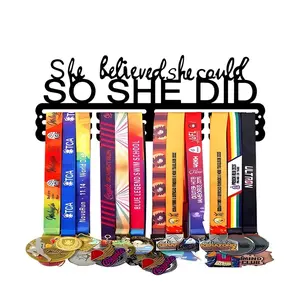 1PC Metal Wall Decor Storage Rack, Decoration Stand, Display Shelf, Medal Display Stand, Creative Honor Showcase for Home Office Sports Achievements
