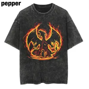 Charizard Flame Tee | Pokemon Fire Design | "Charizard" Graphic T-Shirt | Perfect Gift for Pokemon & Fire-Type Fans Comfort Cotton