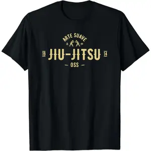 Brazilian Jiu Jitsu Shirt Arte Suave Oss Tshirt BJJ T Shirt T-Shirt  Men Clothing Tops  Streetwear  Camisetas  Vintage T Shirt