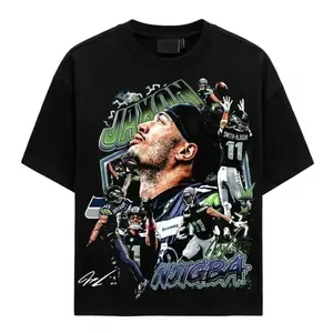 🏈 [100% Cotton] Jaxon Smith-Njigba JSN 11 Graphic Tee Fashion Shirt – Vintage Football Streetwear T-Shirt for Men & Women, Oversized Casual Game Day Fan Outfit Apparel, Soft Breathable TikTok Viral Sports Summer Fashion Gift for Football Lovers Top S-3XL
