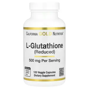 California Gold Nutrition L-Glutathione (Reduced), 500 mg, 120 Veggie Capsules
