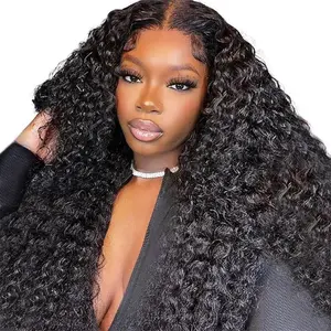 FORGIRL FOREVER 13x4 Kinky Curly Lace Front Wig Pre Plucked Afro Deep Curly Human Hair HD Transparent Lace Frontal Glueless Wig With Natural Hairline #Summervibes