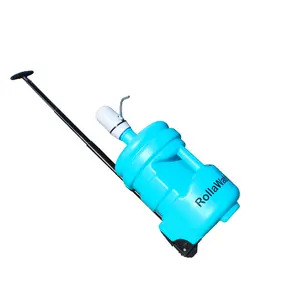 BUNDLE - 5 Gallon Reusable Water Bottle HDPE BPA Free Built in Retractable Handle, Wheels, Stopper, Handle AND Electric Drinking Portable Water Dispenser