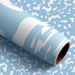 Composition Notebook Bulletin Board Roll 1. 4 x 10 Ft/ 17 x 120 Inches, Peel and Stick Classroom Decor,  to School Blue and White Bulletin Board Paper Background