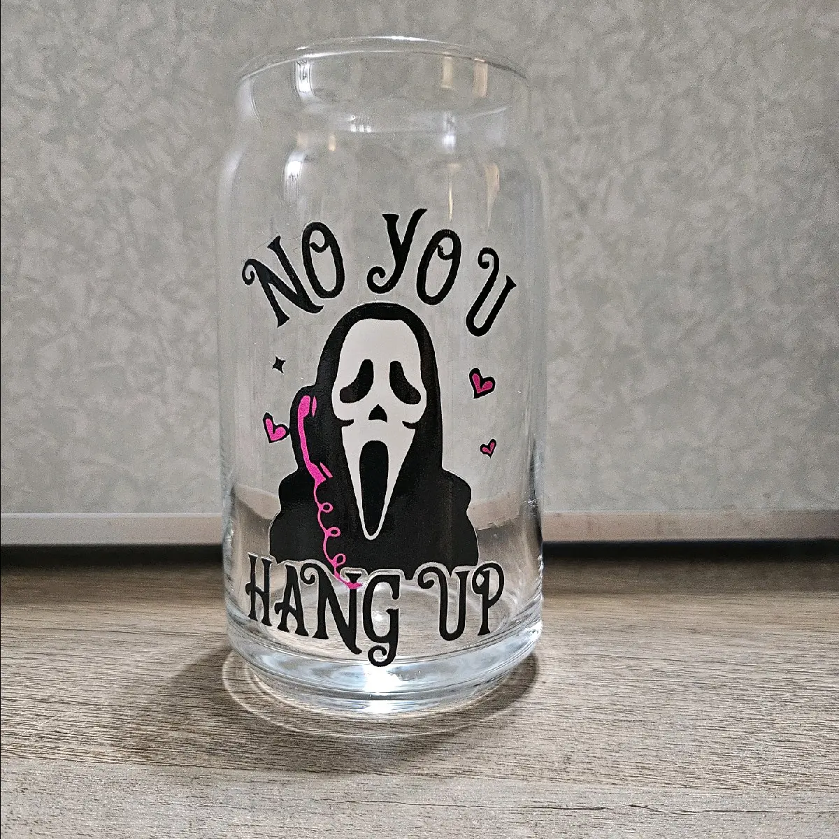 Ghost Face No You Hang Up 8 oz Libby Glass Cup