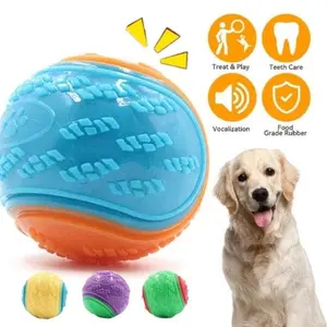 3-Piece Dog Chew Toy Set, Durable Silicone Balls for Teeth Cleaning & Training, Ideal Pet Accessories for Aggressive Chewers