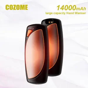 COZOME Hand Warmers Rechargeable 2 Pack, 14000mAh Magnetic Electric Hand Warmers, Ultrathin Fast Heating,AI Smart Chips Safe Heat,UL Certified, Portable Pocket Heater Gifts for Christmas, Outdoor, Golf, Hunting, Camping Accessories Pocket-Sized