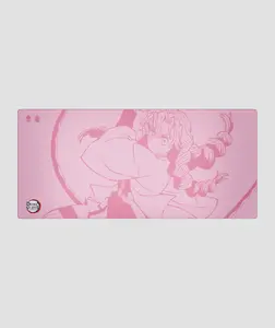 Demon Slayer Kimetsu No Yaiba Love Hashira Gaming Mouse Pad, Computer Mouse Mat, Flat Stitched Edge, Non-Slip Rubber Base, Gamers & Office Use - Officially Licensed