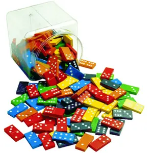 212 MAIN Double-6 Color Dominoes Set - 6 Sets, 168 Pcs Family Fun Game for Ages 5+ with Storage Bucket, Table Math Game