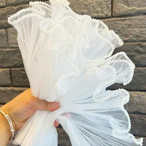 Floral Packaging Net Paper Roll, Valentine's Day Floral Arrangement Supplies, Wedding Birthday Decorations, Wavy Pleated Flower Wrapping Paper, Gift Wrapping Supplies