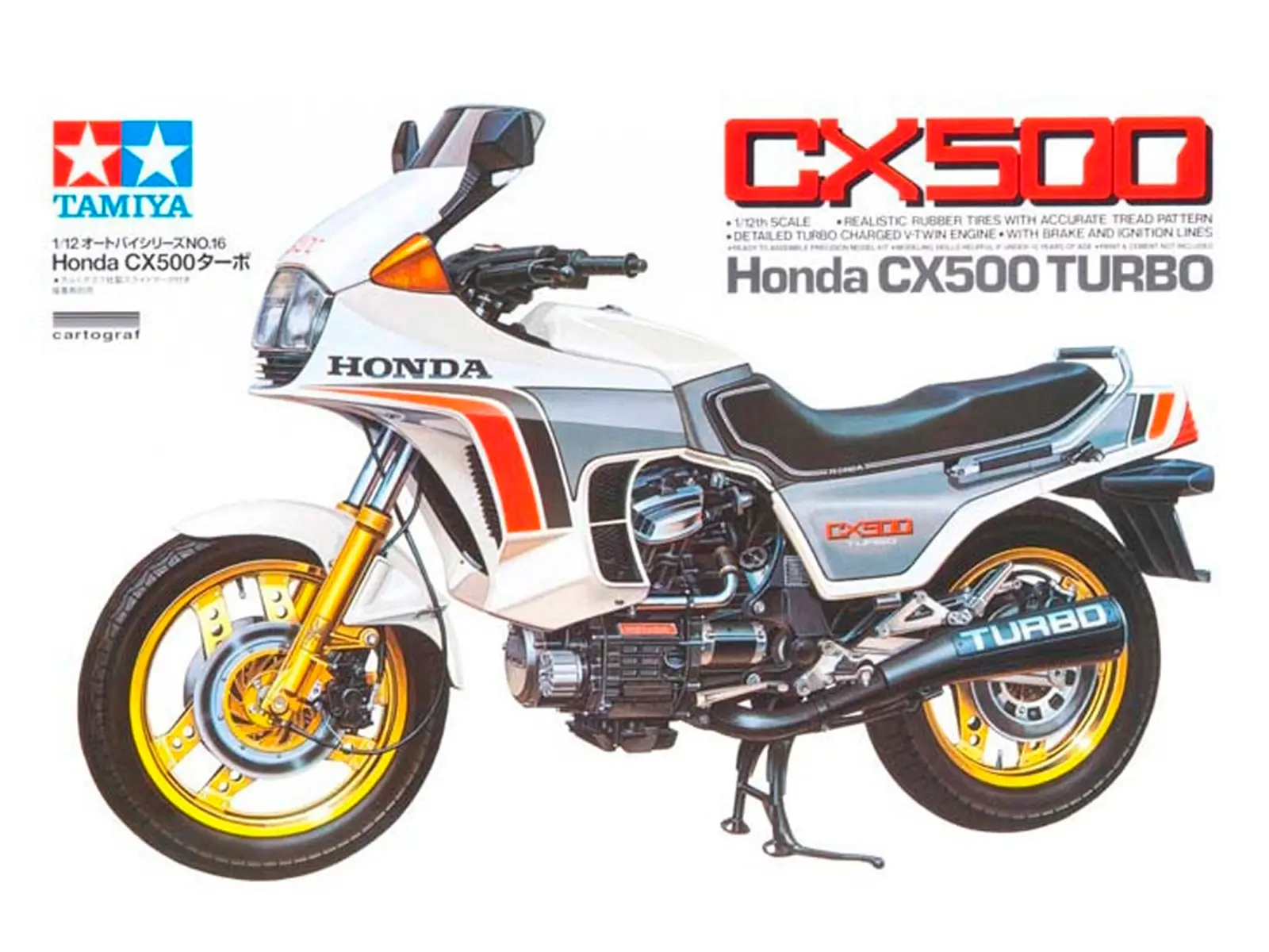 Model Kit Honda CX500 Turbo Motorcycle 1/12 Scale Model by Tamiya