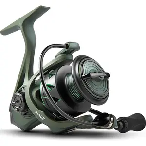 Spinning Reel,Max Drag 18Lbs,5+1 Stainless Steel Ball Bearings,5.2:1 Gear Ratio,for Saltwater&Freshwater,Smooth  Spinning Fishing Reels,Size 2000-4000