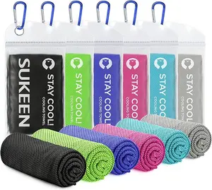 Sukeen Cooling Towels(40"x12") for Neck & Head, Soft Breathable Chilly Towel for Yoga, Golf, Gym, Camping, Running, Workout & More Activities