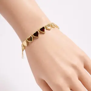 Heart polish bracelet
