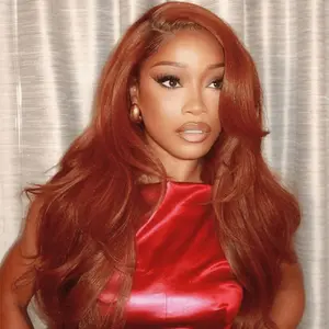 Alipearl Wig Copper Color Loose Body Wave Glueless Wig Pre Cut Pre Plucked 7x5 Lace Closure Wig Ready To Go Human Hair Wigs