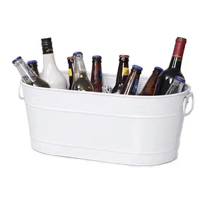 Colt Drink Bucket Hammered White | BREKX Shiny Metal Wedding