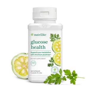 Nutrilite Glucose health -plant Based Wellness Capsules 120 Count | Nutrilite Daily Supplement | Nutritional Balance Support with chromium picolinate