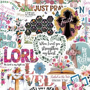 50/200PCS Jesus Phrase Graffiti Stickers Faith Stickers Universal Car Sticker Positive Energy for Junk Journal Laptop Scrapbook Luggage Car Motorcycle Phone Decoration Sticker for Cars
