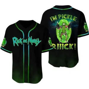 Rick And Morty Pickle Funny Baseball Jersey